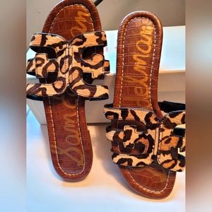 Sam Edelman Bay Sandals in Brown Cow Hair Size 7